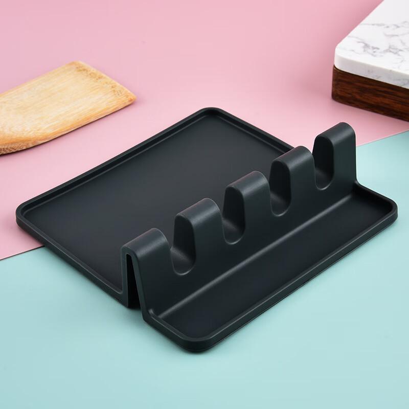 Silicone 4-Grid Kitchen Utensil Storage Rack (Random Style)