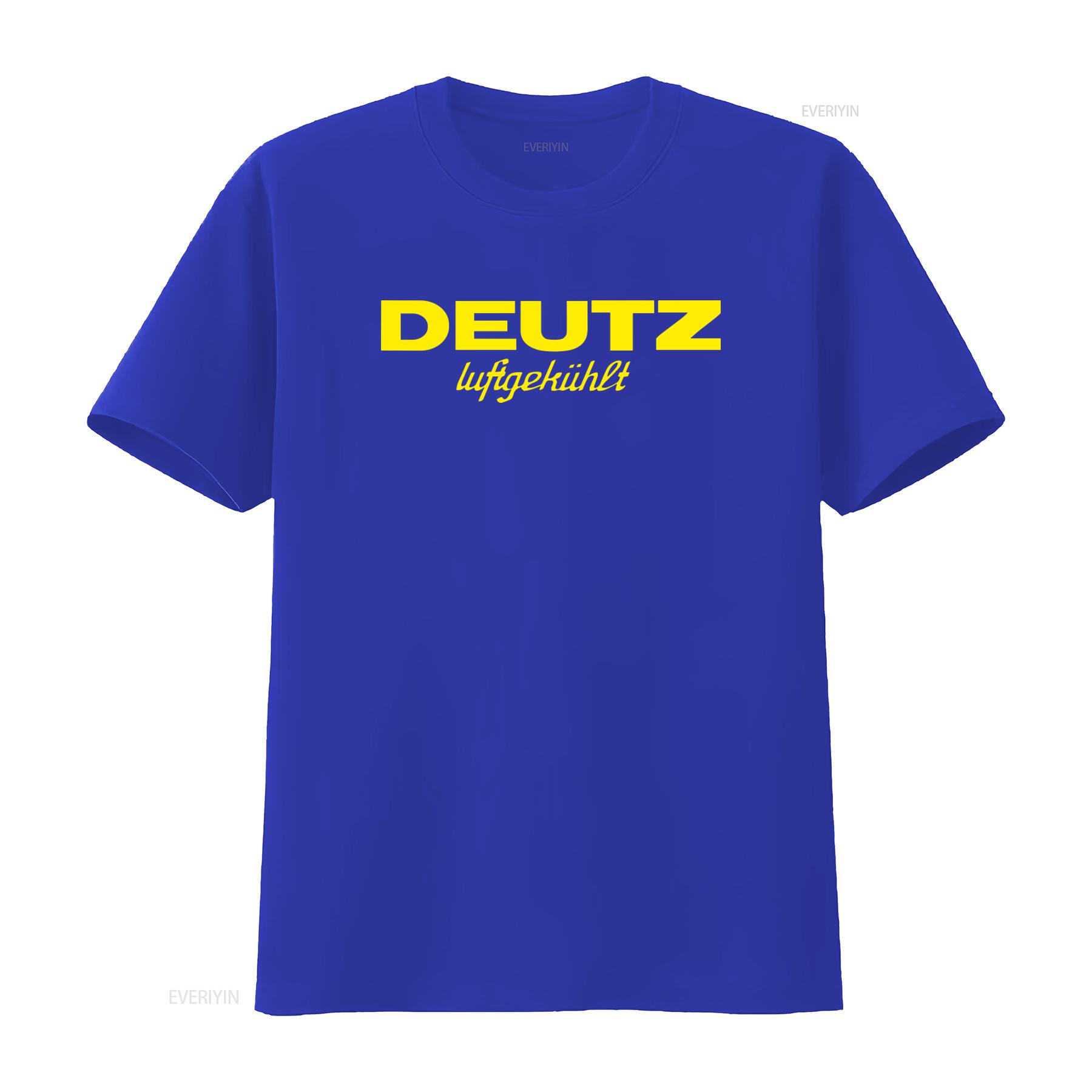 

Vintage Deutz Air Cooled Tractors T Shirt for Men Retro Farm Equipment Print vintage Washed Casual designer clothes Breathable L