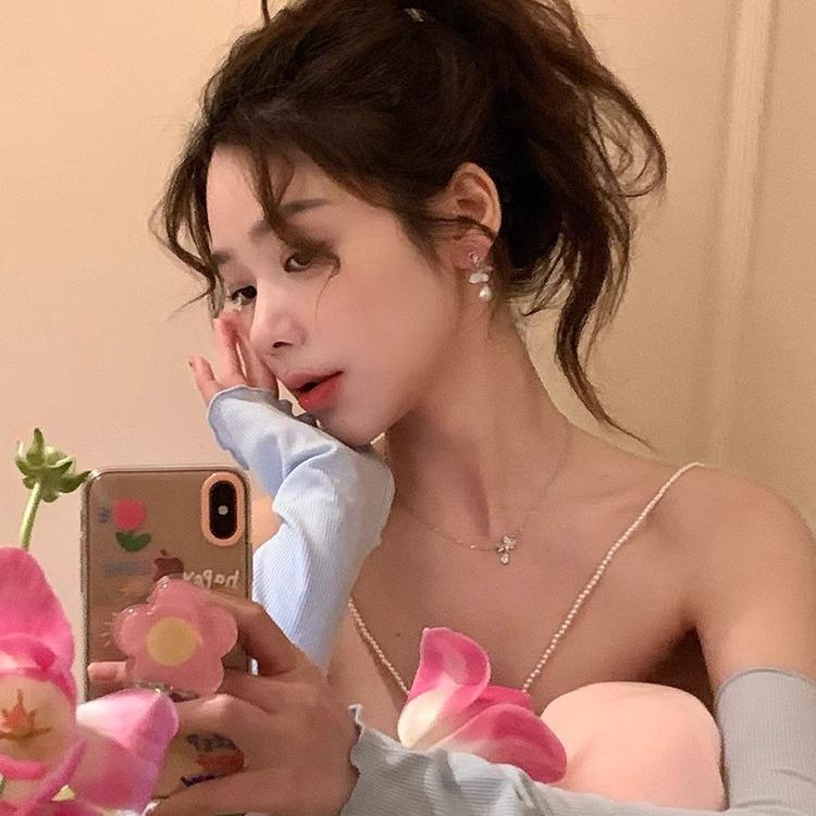 Kasuga Butterfly Pearl Earrings - Women's 2024 High-End Light Luxury Stud and Dangle Earrings