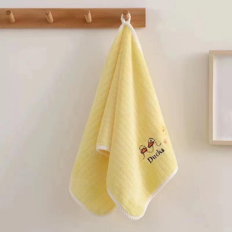 

Мультяшное детское полотенце Коралловый флис Полотенце для лица Мягкое маленькое полотенце One Size жёлтый