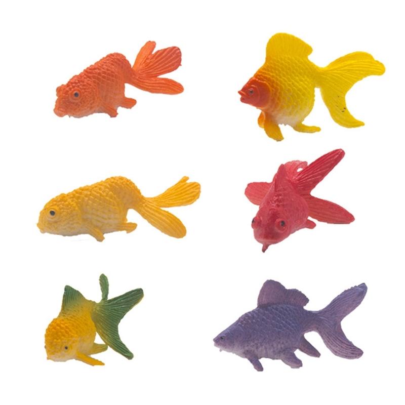 12pieces Plastic Goldfish Aquariums Ornaments DIY Mini Artificial Hand Painted Adult Collection Model Fish Tank Toy