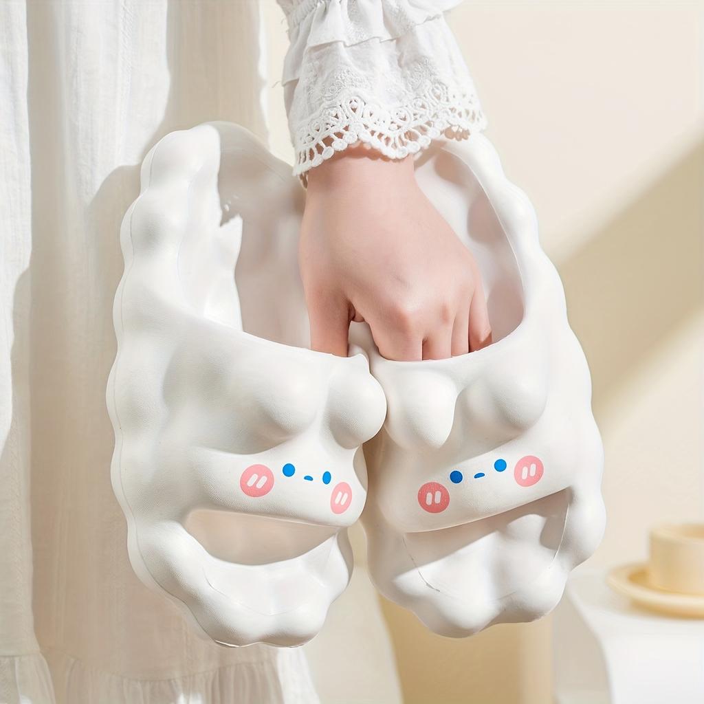 Cute Girl's Heart Cloud Slippers, Anti-Slip, Trendy for Bathrooms, Shower, Home, Outdoor, Couples, Men & Women, Summer