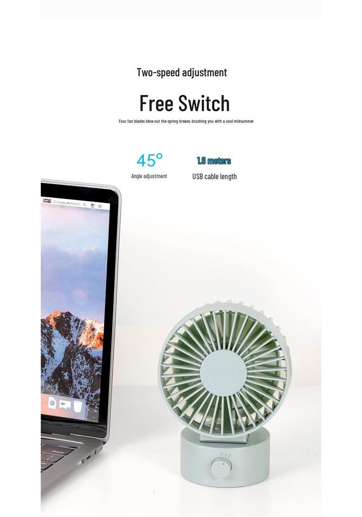 Mini USB Clip-on Dual-use Desk Fan for Office, Dorm, Computer