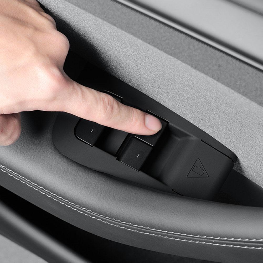 Pro Tesla Model Y Juniper 2025 Tlačítka spínačů stahování oken Silikonový kryt panelu kliky otevírání dveří Samolepicí doplňky