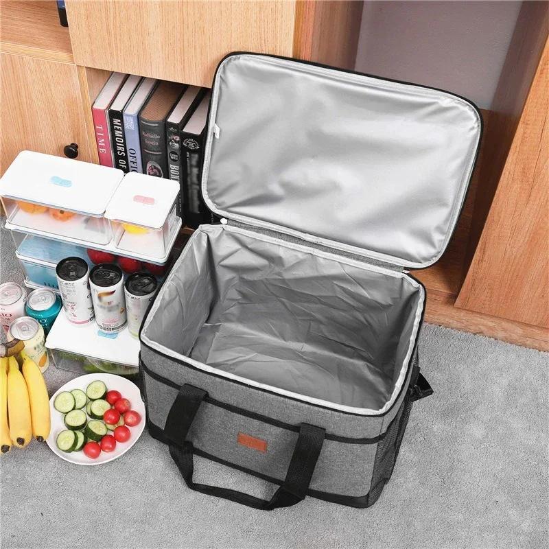 36L Cooler Bag Multifunctional Collapsible Sealed Leak-Proof Picnic Lunch Beer Bag For Outdoor Travel Camping Bbq Family Party