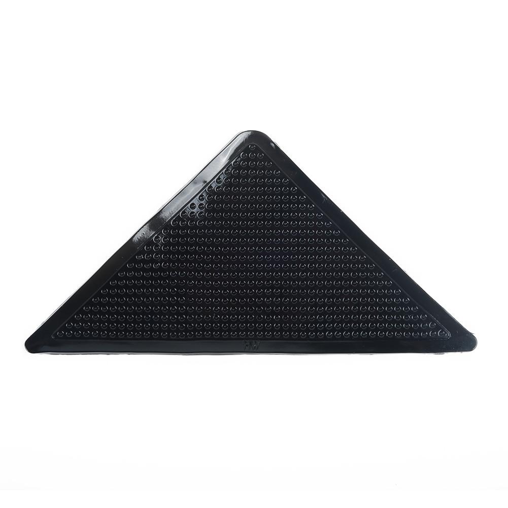 Top 4Pcs /Set 2018 New Pro Carpet Mat Exquisite Grips Home Mat Non-Slip Rubber Silicone Washable 15*7.5cm Black
