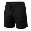 Men's Quick Dry Mesh Athletic Shorts Gym Running Workout Shorts with Zipper Pockets Breathable Elastic Waist Casual Sports Shorts for Men