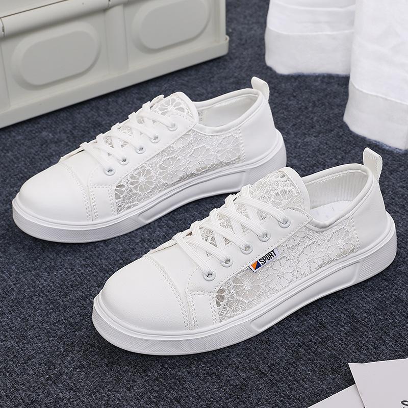 

New little white shoes women s summer thin versatile flat baseplate shoes student empty breathable sports shoes 42 белый