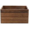 Wood Storage Crate with Chalkboard Label Multi-functional Storage Organizer Decorative Piece with Handles Home and Kids