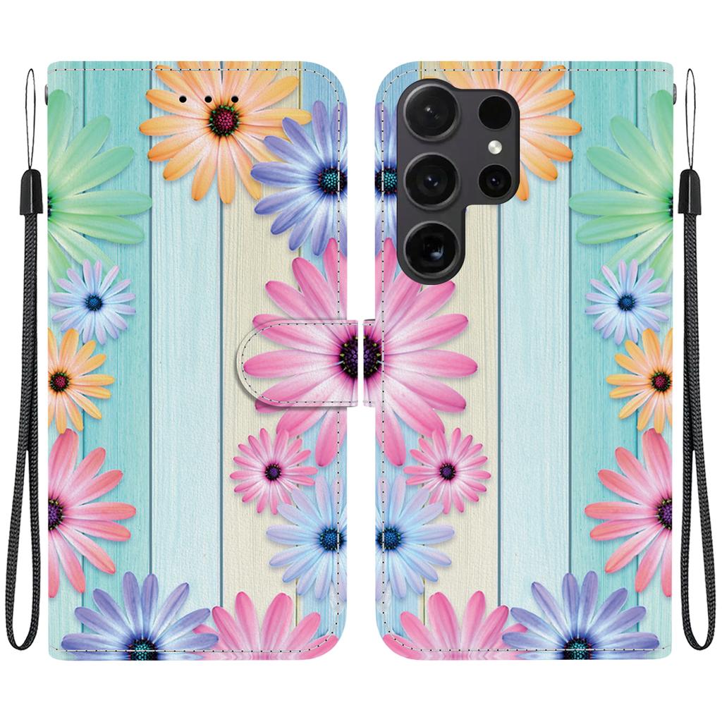 For Samsung Galaxy S26 Ultra Case Pattern Printing Leather Flip Wallet Phone Cover with Lanyard