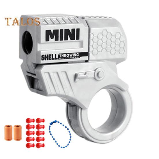 

Игрушка-стрелок со спиннером и кольцом, 10 мягких пуль, 2 патрона, подвесная цепь, снятие стресса, тревожности, для детей и подростков, для взрослых, вращающееся кольцо, пусковая установка, игрушка EDC серый