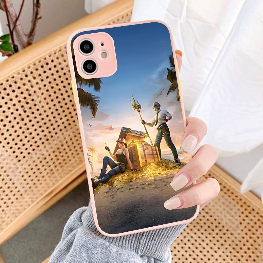 Game P-PUBG B-BATTLEGROUNDS Phone Cases for iPhone 16 15 14 Plus 13 12 11 Pro Max Matte Oft Bumper Phone Cover