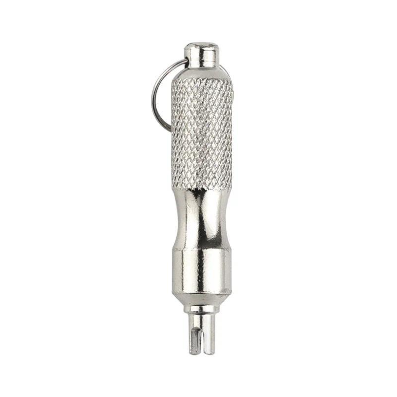 Portable Valve Core Wrench Car Bicycle Tire Valve Disassembly Tire Valve Core Disassembly Tool Key Chain 1pc