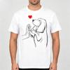 Unisex 100 Cotton O Neck T Shirt Basset Hound High Five Hand Red Heart Graphic Pet Dog Lover Casual Male Short Sleeve Tee Tops