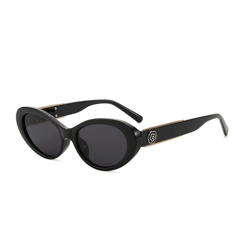 Cat Eye Sunglasses Personalized Small Fragrant Wind Cat Eye Sunglasses Simple Glasses Sunglasses