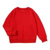 320g Cotton Kids' Round Neck Sweatshirt - Autumn/Winter Casual Solid Color Pullover