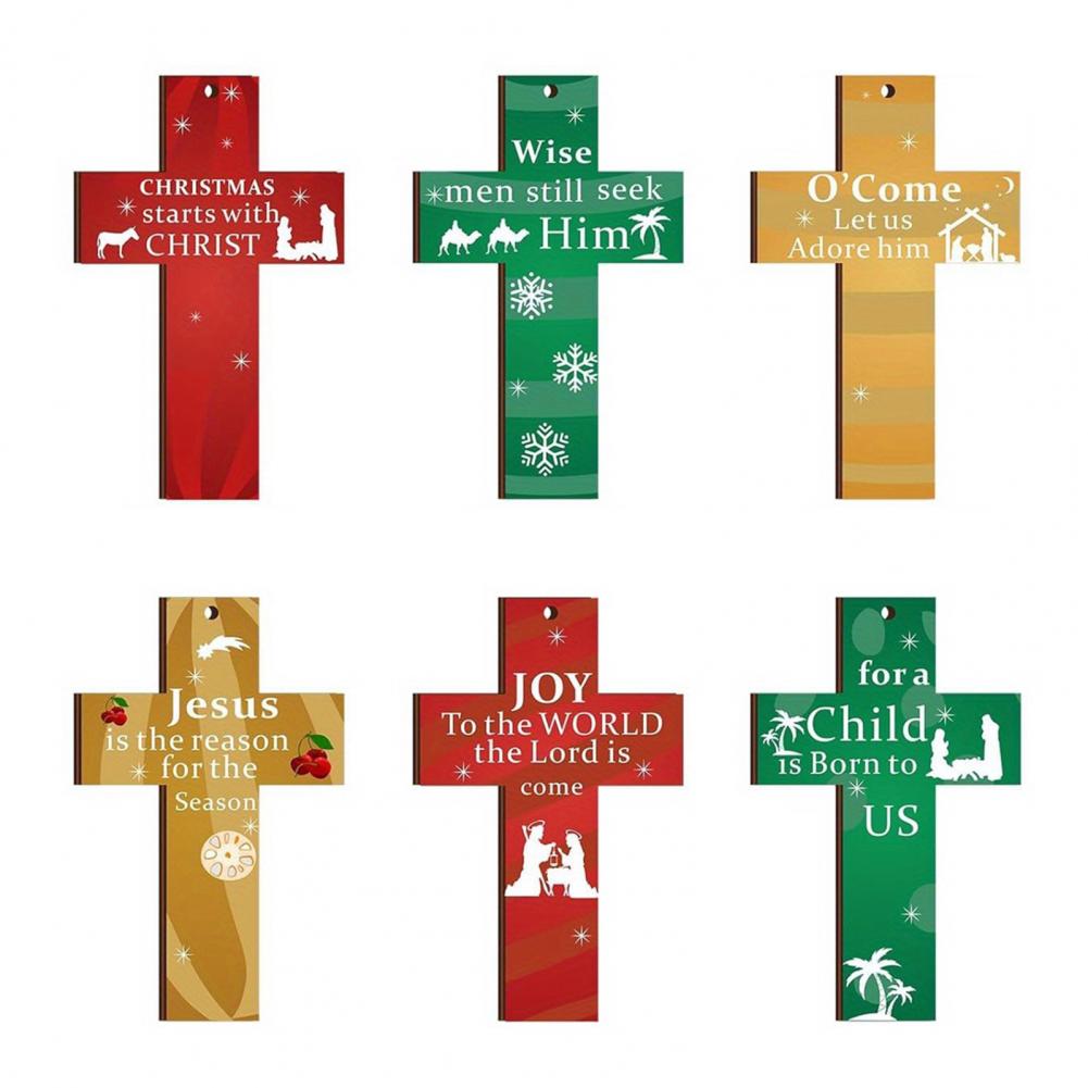 

Christmas Tree Ornament Christmas Decoration 36 Pcs Wooden Ornaments for Christmas Tree Decor Holiday Party Colored for Yard