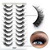 10 Pairs Eyelashes Natural Long 3D Mink Lashes Fluffy Volume Mink False Eyelashes Cruelty Free Wispy Lashes Makeup