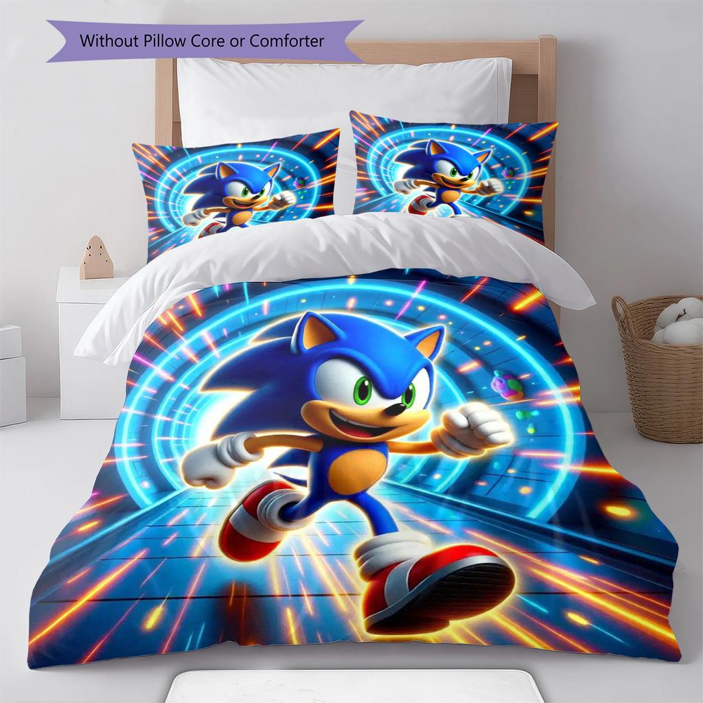 Set Copripiumino Trapuntato con Fantasia Riccio Blu Federa Decorazione per la Casa Regalo (1 * copripiumino + 2 * federa, senza nucleo)