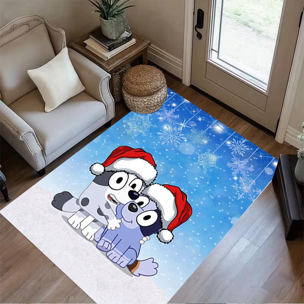 Bluey's Paw Patrol Floor Mat Perfect for Game Room Hallway Outdoor Bedrooms Anti-slip Rug Anime Office Decor