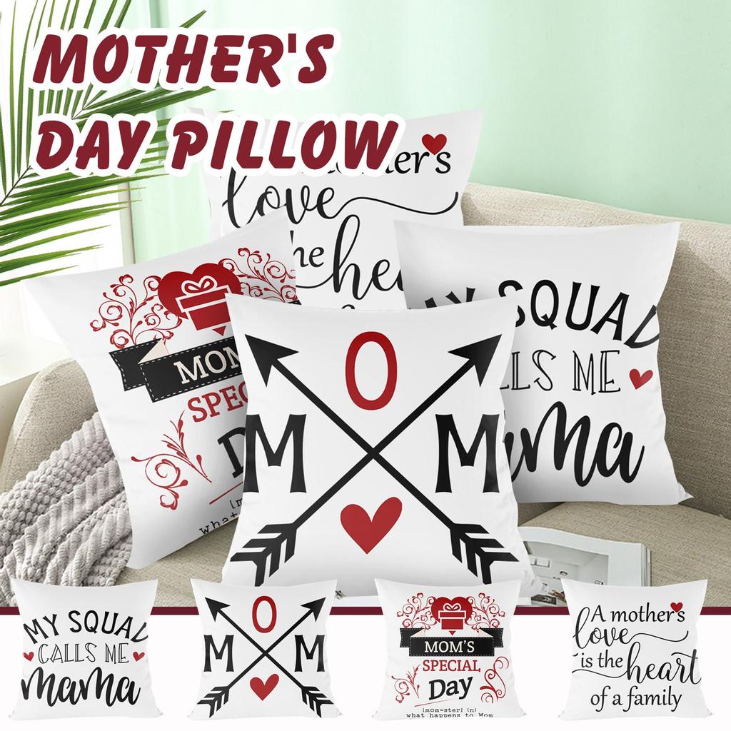 Buy Mother's Day Decorative Cushion Covers,Square Throw Pillow Covers ...