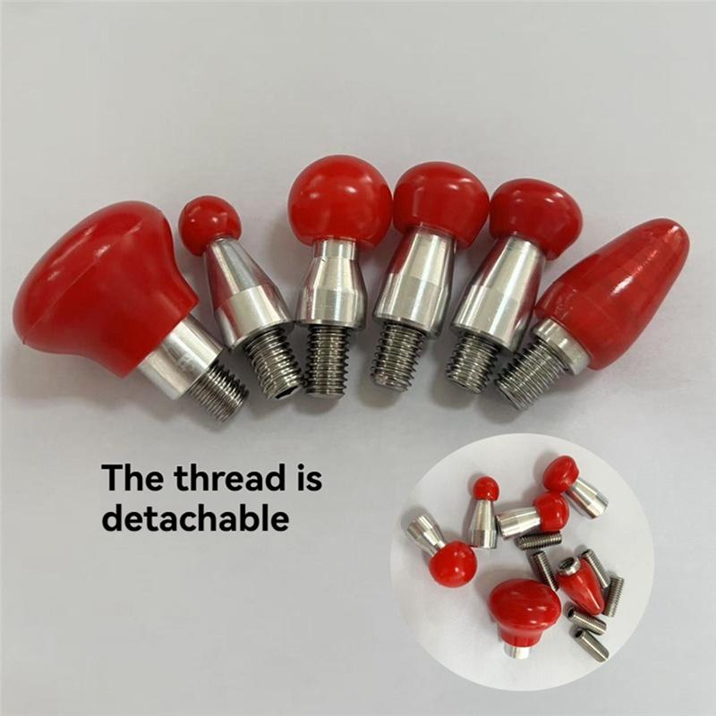 6Pcs Car Dent Repair Tool Hat Hammer Replacement Head Dent Dent Repair Replacement Head Hook Top Pit Head