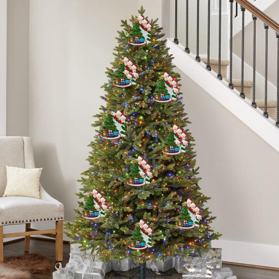 Custom Family Christmas Ornaments with Name Peeking Family of 2/3/4/5/6 Christmas Tree Ornament Holiday Gift for Family Friend