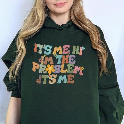 To som ja Ahoj, ja som problém To som ja Mikina s kapucňou Trendy retro hudobná mikina Estetická polnočná košeľa Anti Hero Fanúšikovia s kapucňou Darčeky
