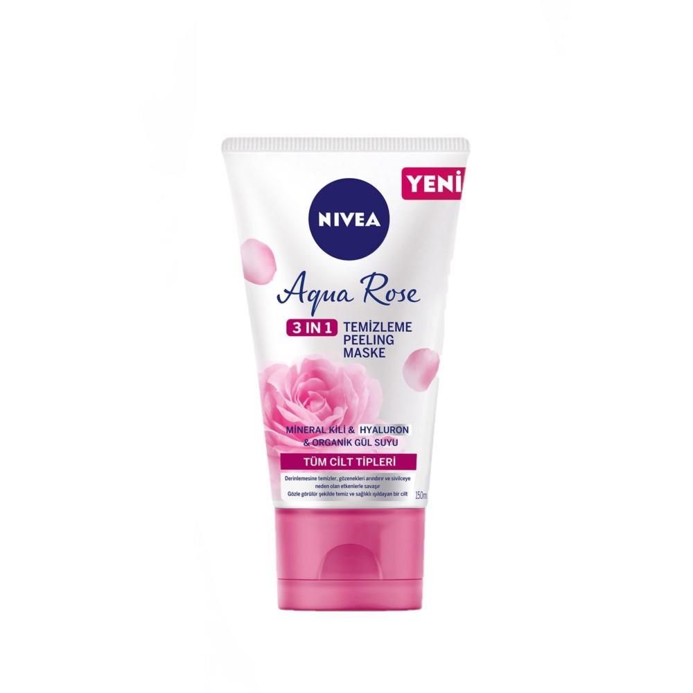 

Очищающая маска-пилинг для лица Nivea Aqua Rose 3-в-1 для всех типов кожи 150 мл