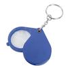 Magnifier Keychain 10X Magnification Foldable Portable Mini Magnifying Glass with Key Ring for Outdoor Reading Blue