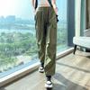 Fashion Women Joggers Pants Casual Chic Straight Cargo Pants Elastic High Waist Streetwear Slim Trousers Summer Thin