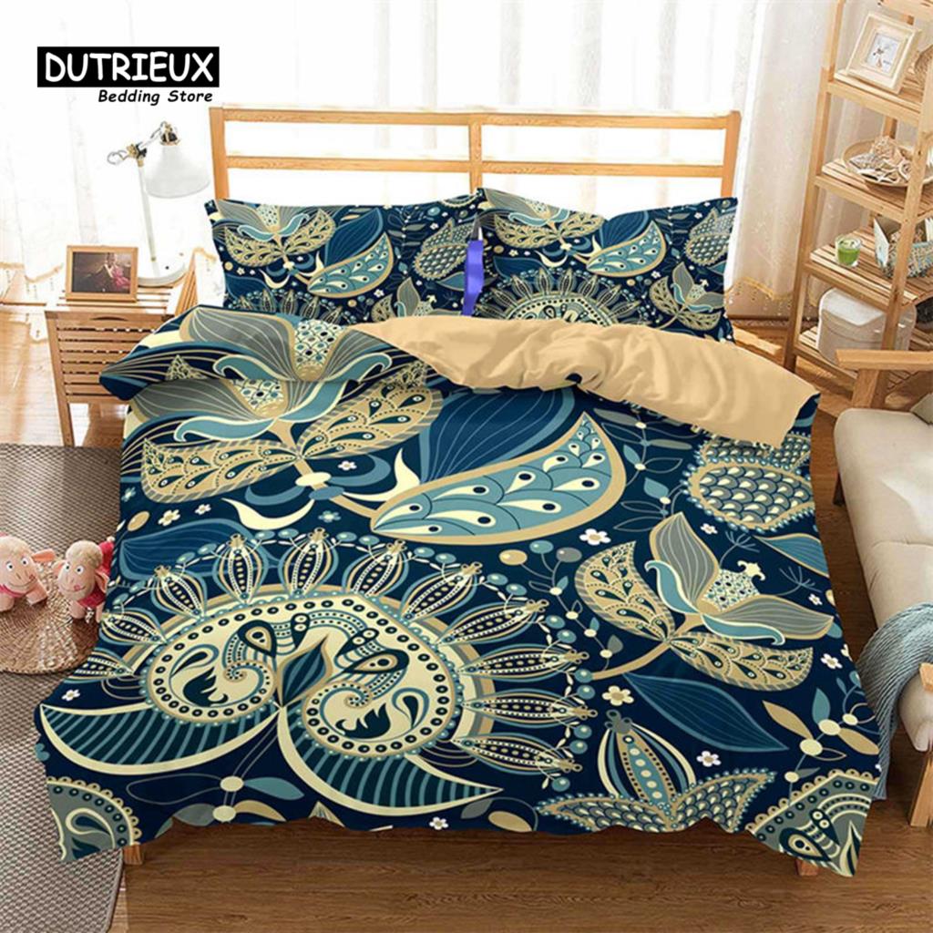 Bohemian Mandala Duvet Cover For Kids Adults Queen Size Floral Geometric Pattern 3D Print Bedding Set Pillowcases Bedroom Decor