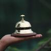 12.7 Cm Brass Elegant Hotel Bell Floral Ornament Bell Table Bell Art Deco Style Bell  Office Gift Idea Reception Bell