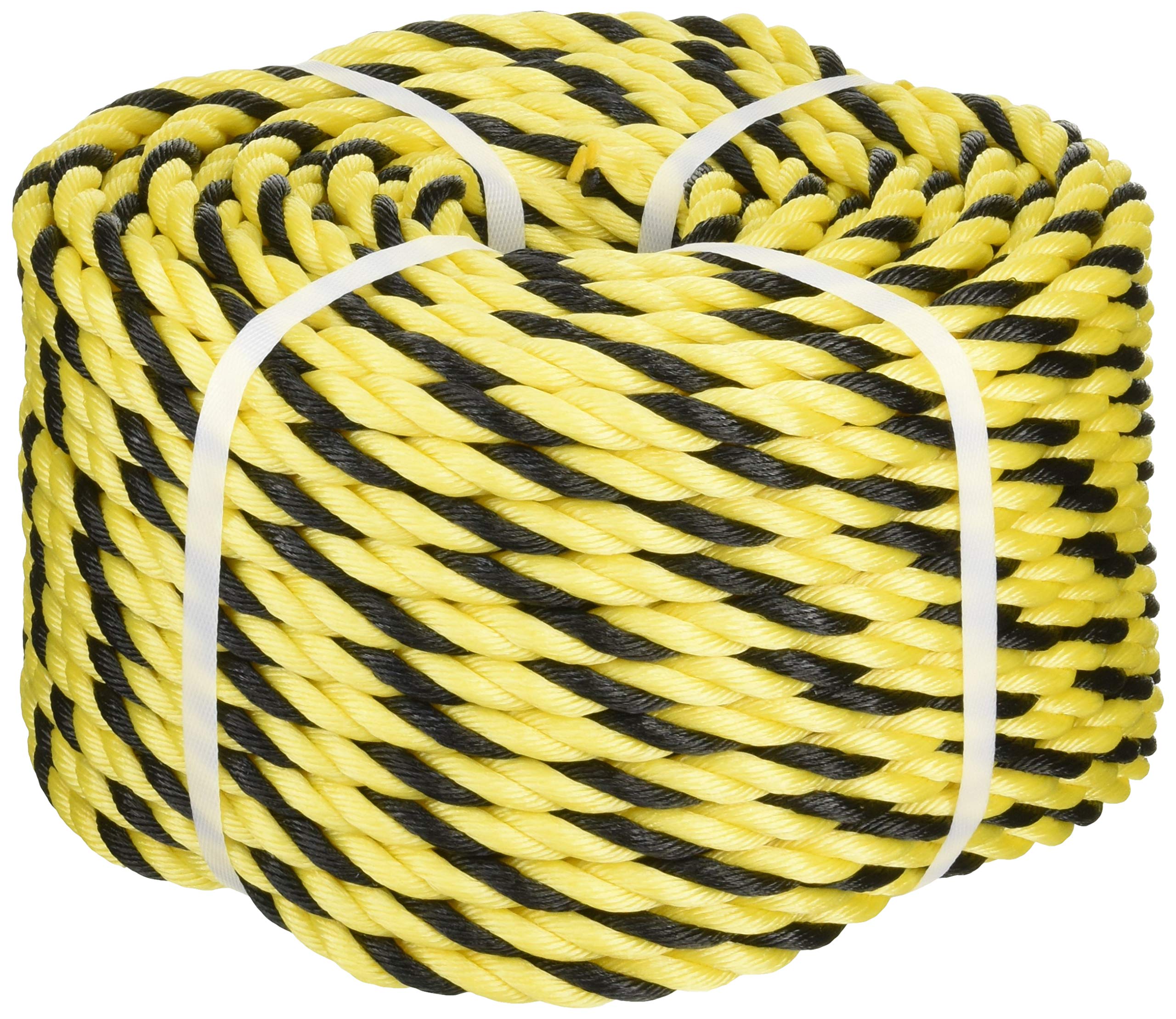 

TRUSCO Sign 10mm x Type R-1250T Yellow/Black Rope, 50m, 3-Strand