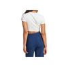 adidas Originals Logo Print Round Neck Slim Fit Short Sleeve T-Shirt Women Tops White JC9026