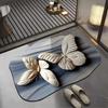 Irregular 3D Flower Diatom Mud Bathroom Anti-slip Absorbent Floor Mat