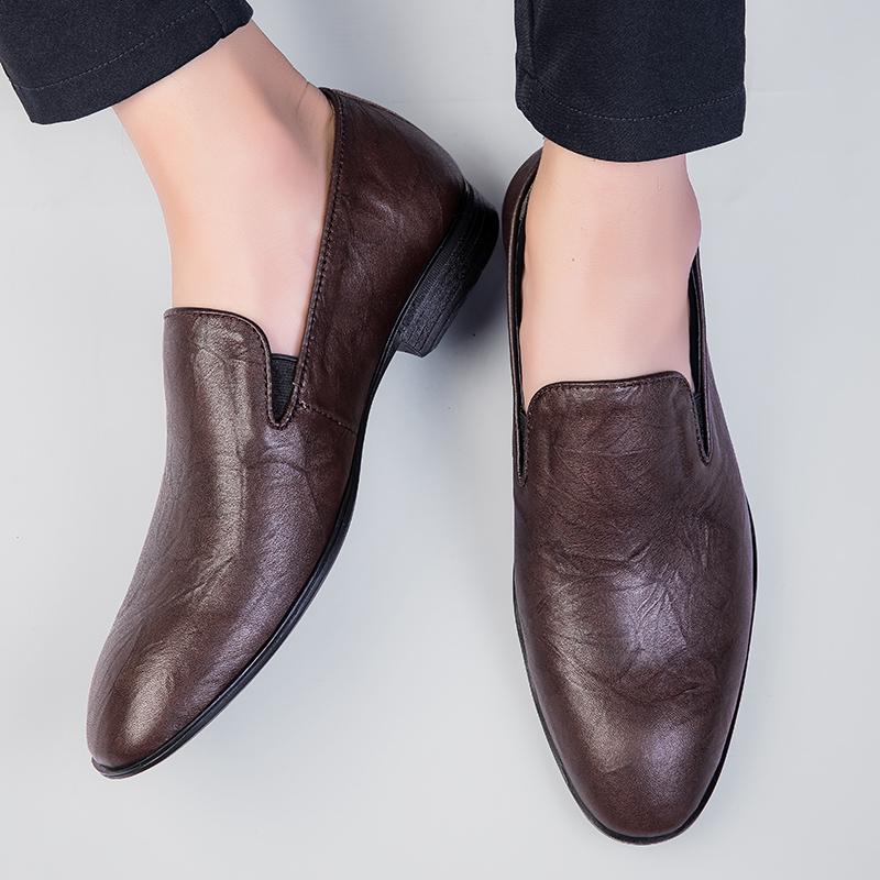 Fashion Moccasin Non-slip Loafers New Arrival Business Shoe High Quality Men Slip-On Shoes Genuine Leather Casual Shoes Driving Flats