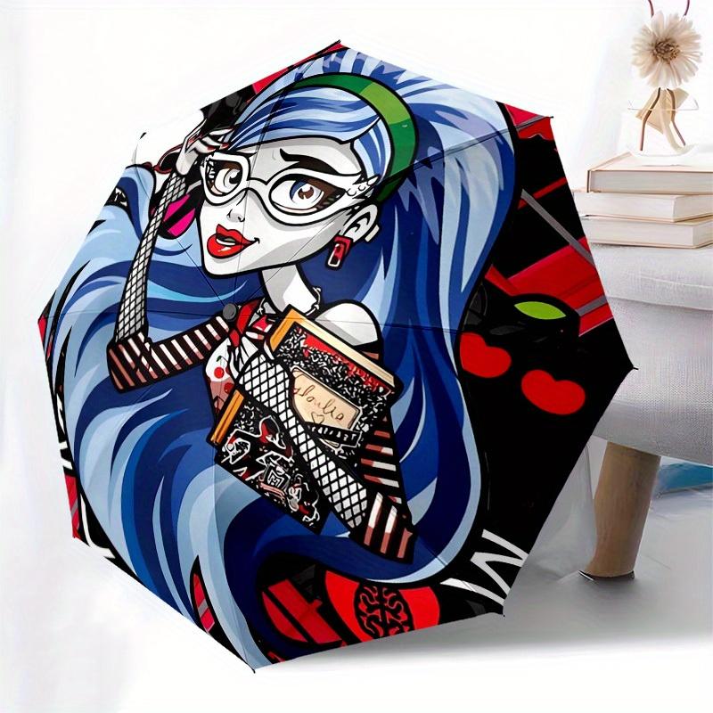 1pc Monster High Themed High-quality Umbrella,Automatic Opening and Closing Umbrella,Multi-functional Umbrella G0811102