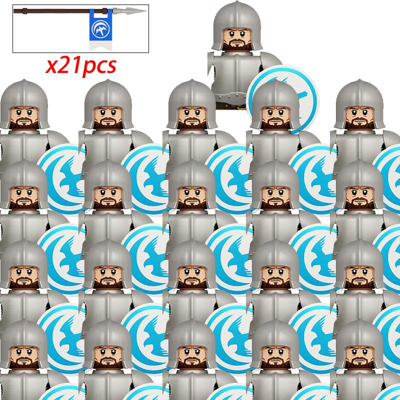 MOC Thrones Golden Armor Warrior Guard Jaime Lannister Barristan Selmy Meryn Trant Building Blocks Mini Action Figure Toys