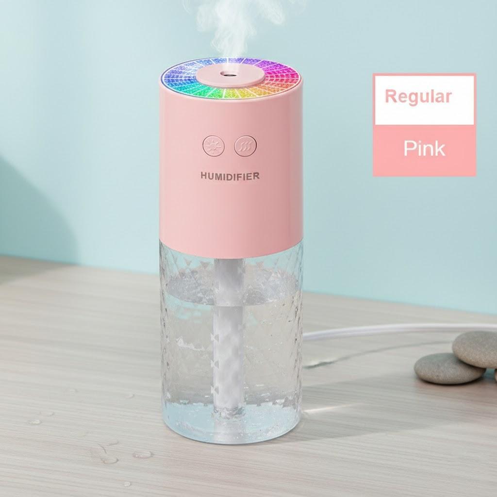 Car Home Air Humidifier Crystal Projection Lamp Essential Oil Humidifier Household Accessories