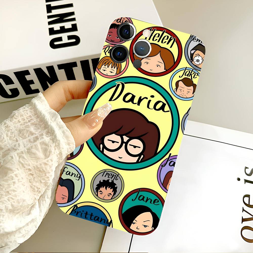 Anime D-Daria Phone Case Black Silicone Soft Shell For IPhone 17 16 15 14 13 12 11 Air Pro Max Plus Hot Sale