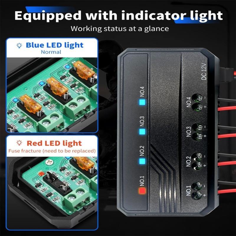 High Current 20A Automotive Fuse Panel Terminal Block With Quick Connect Wiring Clip 12V Vehicle Electrical Protections