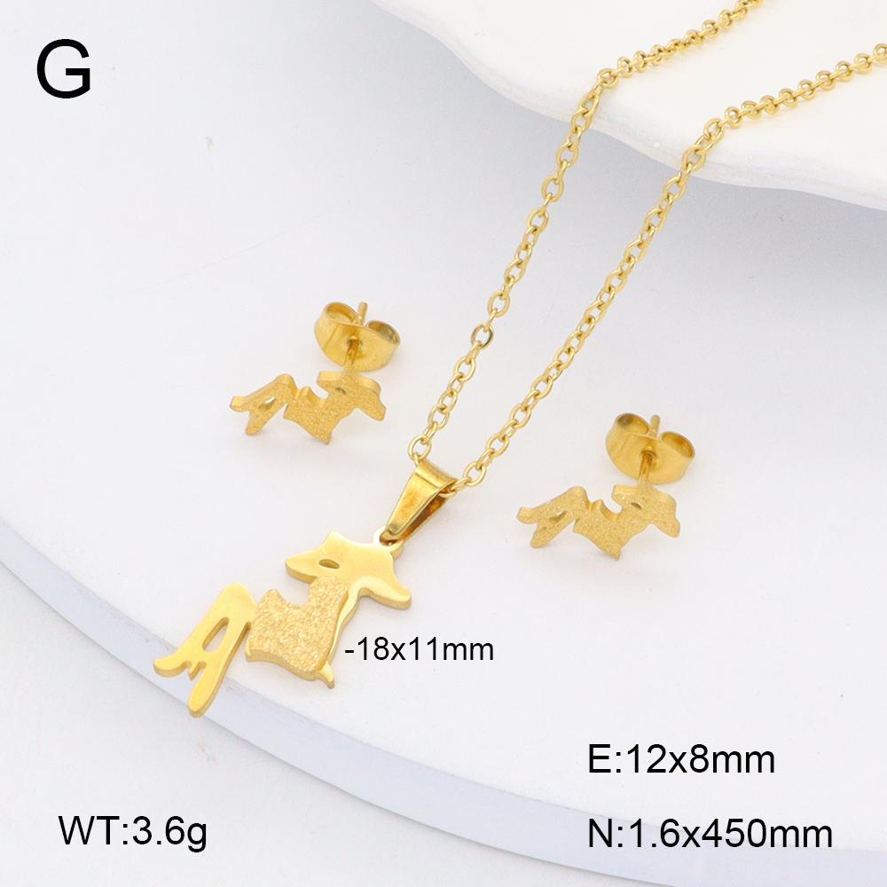Stainless Steel Gold Flower Set Women 4pcs Necklace Earrings Bracelet Ring Cubic Zirconia Luxury Wedding Party Anniversary Gift