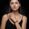 1. Women Multicolor Striped Slim Bangle Thin Cuff Bracelet With Smooth Glossy Surface Elegant Wrist Ornament For Dating Evening