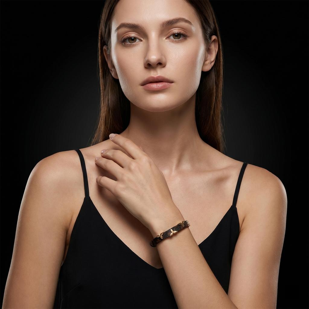 1. Women Multicolor Striped Slim Bangle Thin Cuff Bracelet With Smooth Glossy Surface Elegant Wrist Ornament For Dating Evening