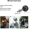 FANAUE 1'' Ball Adapter with M6 x 1.0mm Threaded, Compatible with RAM Mounts B Size 1 Inch Screw Ball Head for Bike,Motorcycle,ATV,Rearview Mirror,2