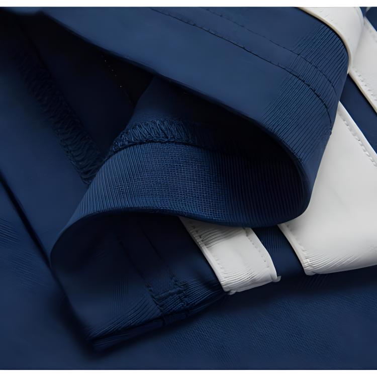 Li Ning Sports Lifestyle Series Letter Casual Simple Solid Color Striped Short Sleeve Polo Shirt Men Polo Shirts Deep-Navy APLU175-1