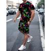 Tuta Sportiva Traspirante alla Moda da Uomo Casual Larga a Maniche Corte con Pantaloncini Tuta Comoda Unisex Abbigliamento Sportivo