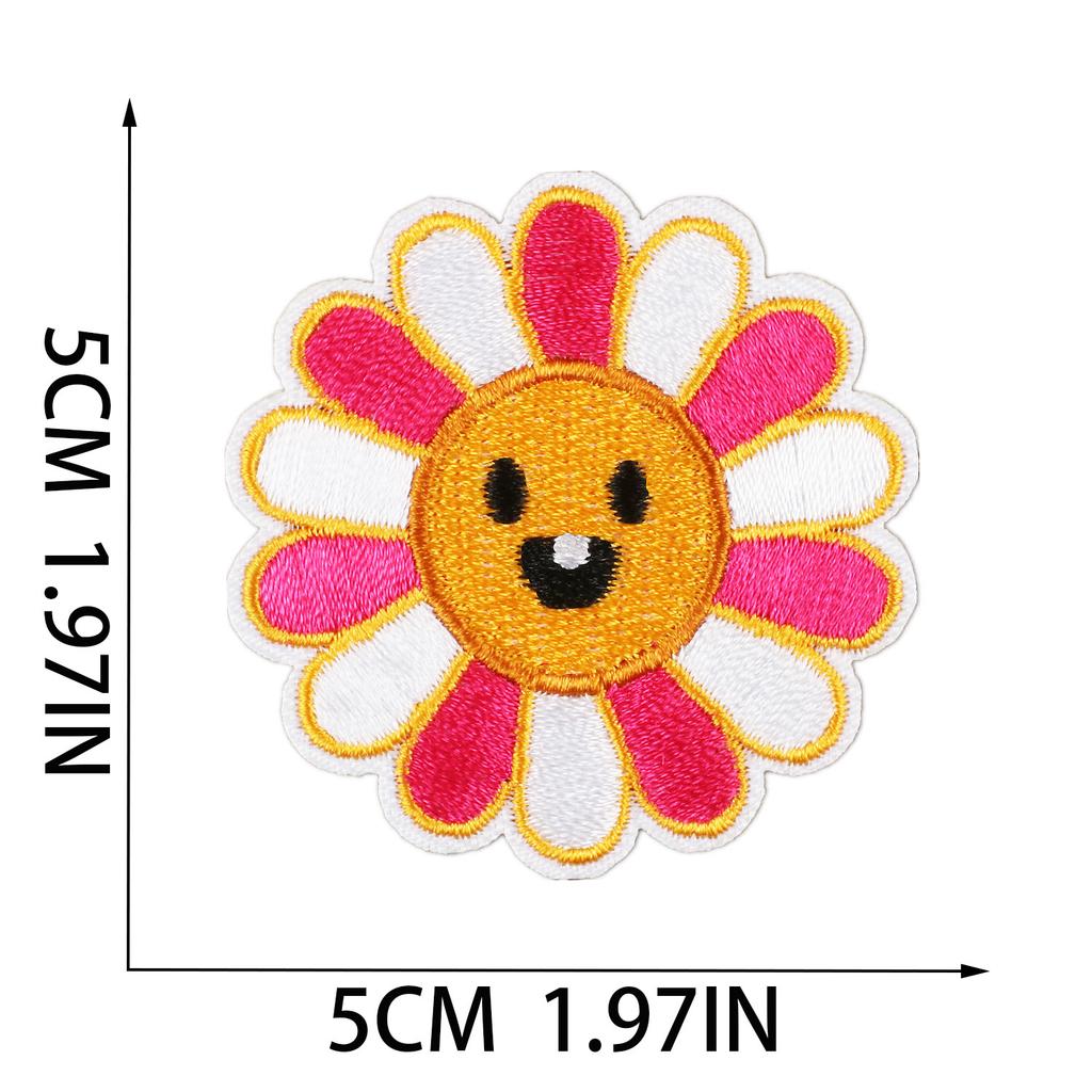 New Art Butterfly Embroidery Cloth Sticker Computer Embroidery Label Cartoon Zhang Zai Sun Embroidery Sticker Bus