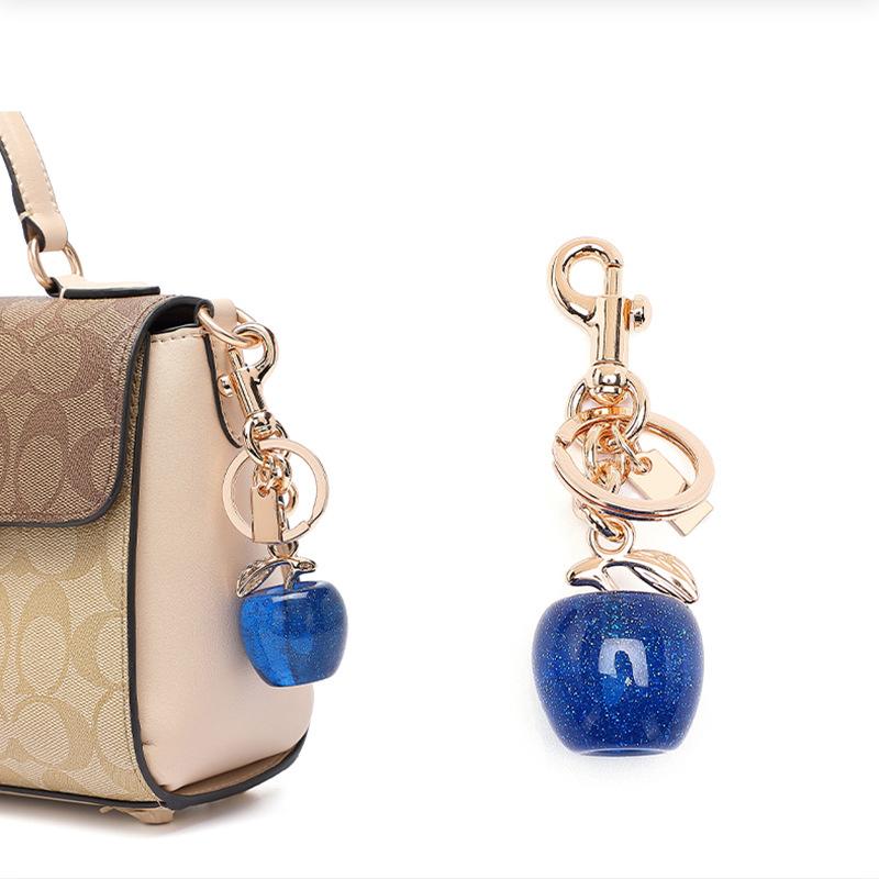 Cherry Keychain Decoration Blue Cherry DIY Craft Accessories Bag Pendant Keyring Bag Decoration Cherry Pendant